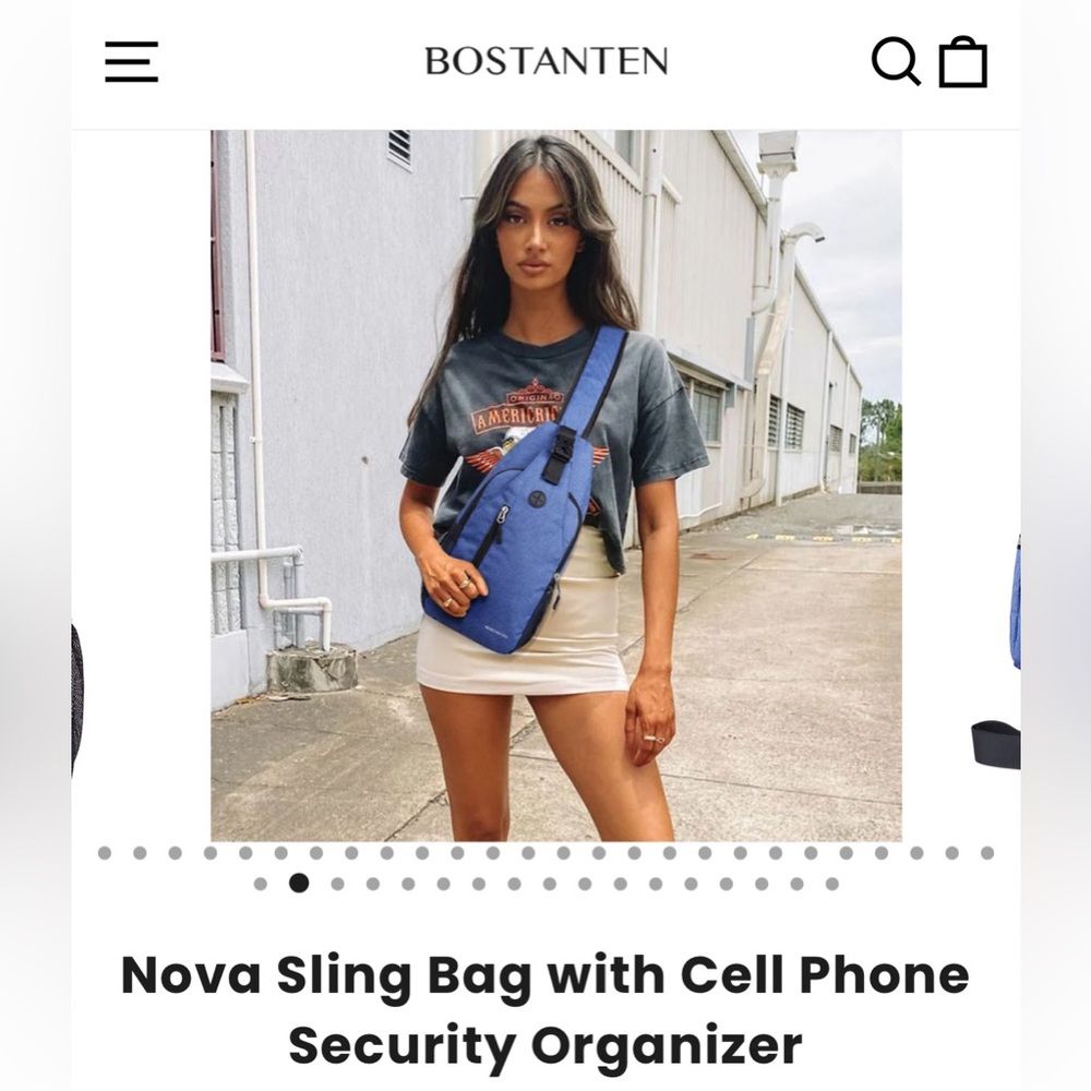 **COLOR** Bostanten Nova Sling Bag with Cell Phone Security Organizer